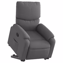 Poltrona Alzapersona Reclinabile Grigio Scuro in Tessutocod mxl 133226 - Vista aggiuntiva 3