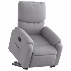 Poltrona Reclinante Alzapersona Elettrica Grigio Chiaro Tessutocod mxl 109257 - Vista aggiuntiva 3
