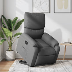 Poltrona Alzapersona Reclinabile Elettrica Grigio Scuro Tessutocod mxl 85290