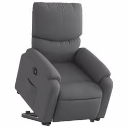 Poltrona Alzapersona Reclinabile Elettrica Grigio Scuro Tessutocod mxl 85290 - Vista aggiuntiva 3