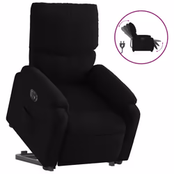 Poltrona Alzapersona Reclinabile Elettrica Nera in Tessutocod mxl 133231 - Vista aggiuntiva 2