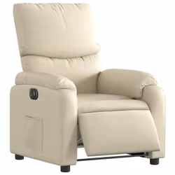 Poltrona Reclinabile Elettrica Crema in Similpellecod mxl 133234 - Vista aggiuntiva 3