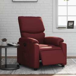 Poltrona Reclinabile Elettrica Rosso Vino in Similpellecod mxl 109263