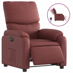 Poltrona Reclinabile Elettrica Rosso Vino in Similpellecod mxl 109263 - Vista aggiuntiva 2