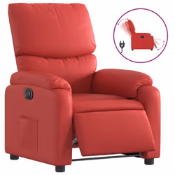 Poltrona Reclinabile Elettrica Rossa in Similpellecod mxl 85296 - Vista aggiuntiva 2