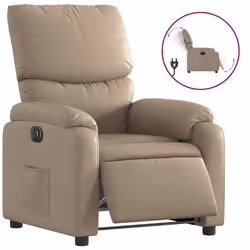 Poltrona Reclinabile Elettrica Cappuccino in Similpellecod mxl 133235 - Vista aggiuntiva 2