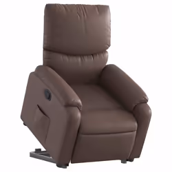 Poltrona Alzapersona Reclinabile Marrone in Similpellecod mxl 109266 - Vista aggiuntiva 3