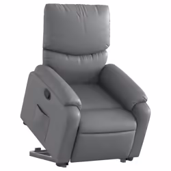Poltrona Alzapersona Reclinabile Grigio in Similpellecod mxl 85299 - Vista aggiuntiva 3