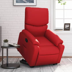 vidaXL Poltrona Alzapersona Reclinabile Rosso in Similpelle