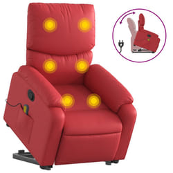 VidaXL 3204898 sedia massaggiante elettrica Rosso Ecopelle