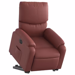 Poltrona Alzapersona Reclinabile Rosso Vino in Similpellecod mxl 117034 - Vista aggiuntiva 3