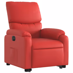 Poltrona Alzapersona Reclinabile Elettrica Rossa in Similpellecod mxl 85302 - Vista aggiuntiva 3