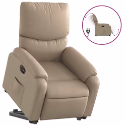 Poltrona Alzapersona Reclinante Elettrica Cappuccino Similpellecod mxl 109269 - Vista aggiuntiva 2