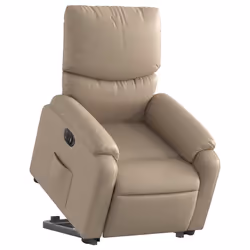 Poltrona Alzapersona Reclinante Elettrica Cappuccino Similpellecod mxl 109269 - Vista aggiuntiva 3