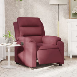 Vidaxl - Poltrona Elettrica Reclinabile Rosso Vino in Tessuto 82599