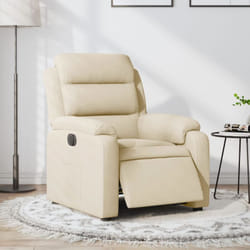 Vidaxl - Poltrona Elettrica Reclinabile Crema in Tessuto 53012