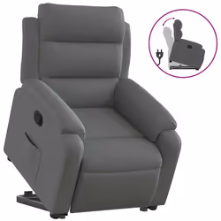 Poltrona Alzapersona Reclinabile Grigio Scuro in Tessutocod mxl 132817 - Vista aggiuntiva 2