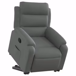 Poltrona Alzapersona Reclinabile Grigio Scuro in Tessutocod mxl 132817 - Vista aggiuntiva 3