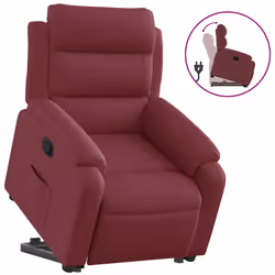 Poltrona Alzapersona Reclinabile Rosso Vino in Tessutocod mxl 133199 - Vista aggiuntiva 2