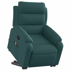 Poltrona Alzapersona Massaggiante Verde Scuro in Tessutocod mxl 84902 - Vista aggiuntiva 3
