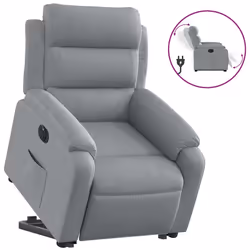 Poltrona Reclinante Alzapersona Elettrica Grigio Chiaro Tessutocod mxl 84901 - Vista aggiuntiva 2