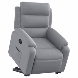 Poltrona Reclinante Alzapersona Elettrica Grigio Chiaro Tessutocod mxl 84901 - Vista aggiuntiva 3