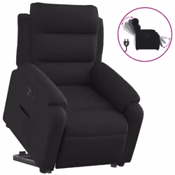 Poltrona Alzapersona Reclinabile Elettrica Nera in Tessutocod mxl 85266 - Vista aggiuntiva 2