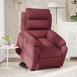 Poltrona Alzapersona Reclinabile Elettrica Rosso Vino Tessutocod mxl 109240