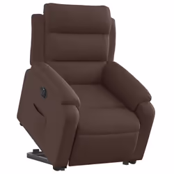 Poltrona Alzapersona Reclinante Elettrica Marrone Scuro Tessutocod mxl 133216 - Vista aggiuntiva 3
