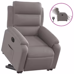 Poltrona Alzapersona Reclinabile Elettrica Tortora in Tessutocod mxl 85267 - Vista aggiuntiva 2