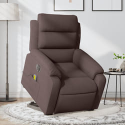Poltrona Alzapersona Massaggio Elettrica Marrone Scuro Tessutocod mxl 132830
