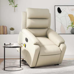 Poltrona Alzapersona Elettrica Reclinabile Crema in Similpellecod mxl 109070