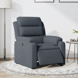 Poltrona Elettrica Reclinabile Grigio Scuro in Vera Pellecod mxl 84884