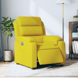 Vidaxl - Poltrona Reclinabile Elettrica Gialla in Velluto 58744