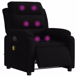 Poltrona Massaggiante Reclinabile Elettrica Nera in Vellutocod mxl 109342 - Vista aggiuntiva 3