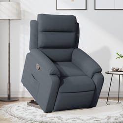 Poltrona Alzapersona Reclinabile Grigio Scuro in Vellutocod mxl 108852
