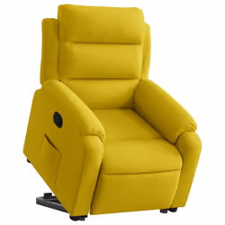 Poltrona Alzapersona Reclinabile Gialla in Vellutocod mxl 84893 - Vista aggiuntiva 3