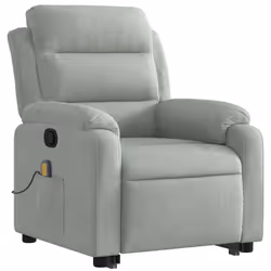 Poltrona Alzapersona Reclinabile Grigio Chiaro in Vellutocod mxl 84899 - Vista aggiuntiva 3