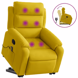 VidaXL 3205110, Velluto, Giallo, Schiuma, 110 kg, 750 mm, 925 mm