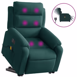 VidaXL 3205127, Velluto, Verde, Schiuma, 110 kg, 750 mm, 925 mm