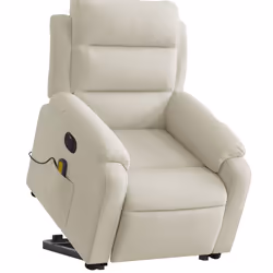 Poltrona Alzapersona Massaggiante Elettrica Crema Vellutocod mxl 85378 - Vista aggiuntiva 3