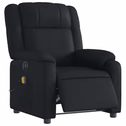 Poltrona Massaggiante Reclinabile Elettrica Nera in Similpellecod mxl 84907 - Vista aggiuntiva 3