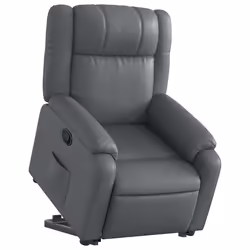 Poltrona Alzapersona Reclinabile Grigio in Similpellecod mxl 132819 - Vista aggiuntiva 3