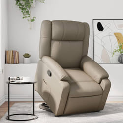 Poltrona Alzapersona Reclinabile Cappuccino in Similpelle vidaXL965048