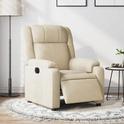 Poltrona Elettrica Reclinabile Crema in Tessuto vidaXL95366
