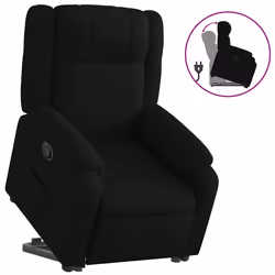 Poltrona Alzapersona Reclinabile Nera in Tessutocod mxl 109273 - Vista aggiuntiva 2