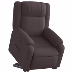 Poltrona Alzapersona Reclinabile Marrone Scuro in Tessutocod mxl 85308 - Vista aggiuntiva 3
