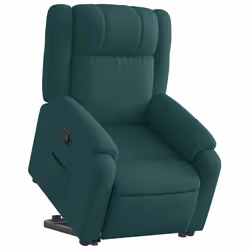 Poltrona Alzapersona Reclinabile Verde Scuro in Tessutocod mxl 133241 - Vista aggiuntiva 3
