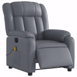 Poltrona Massaggiante Elettrica Reclinabile Grigio Similpellecod mxl 133020 - Vista aggiuntiva 3