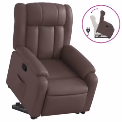 Poltrona Alzapersona Reclinabile Marrone in Similpellecod mxl 85097 - Vista aggiuntiva 2